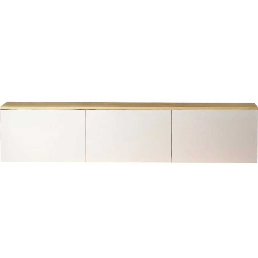 TV-Möbel Yasam Weiss Holzwerkstoff 35 cm 160 cm 32 cm - Material: Melaminbeschichtete Spanplatte - TV-Möbel