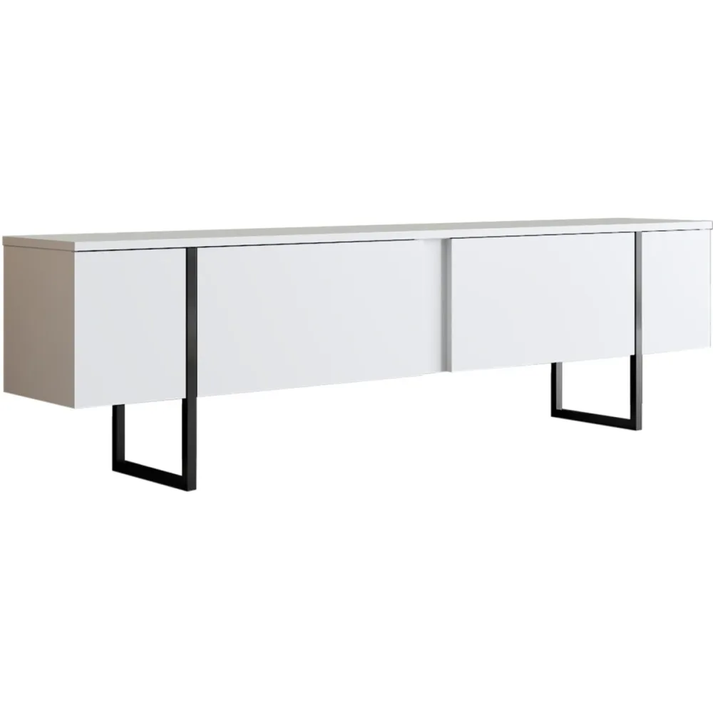 TV-Möbel Yasam Weiss Holzwerkstoff 50 cm 180 cm 30 cm - Material: Melaminbeschichtete Spanplatte - TV-Möbel