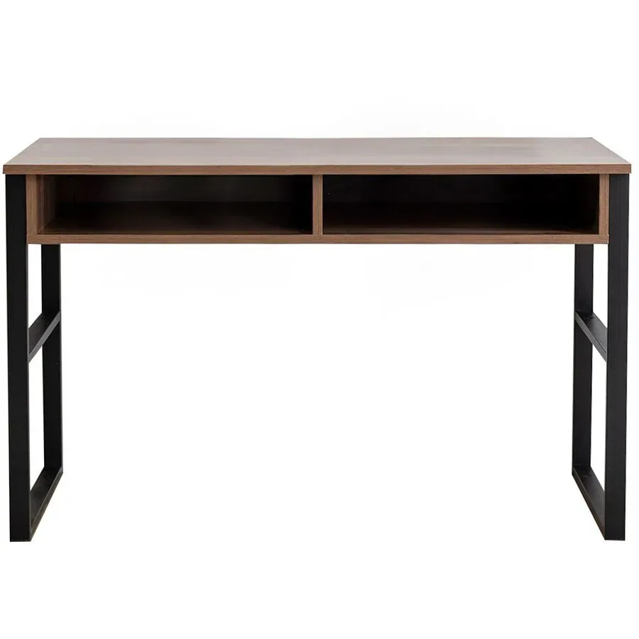 Schreibtisch Yemek Braun Holzwerkstoff 75 cm - Farbe: Walnuss - Material: Melamin - Schreibtisch