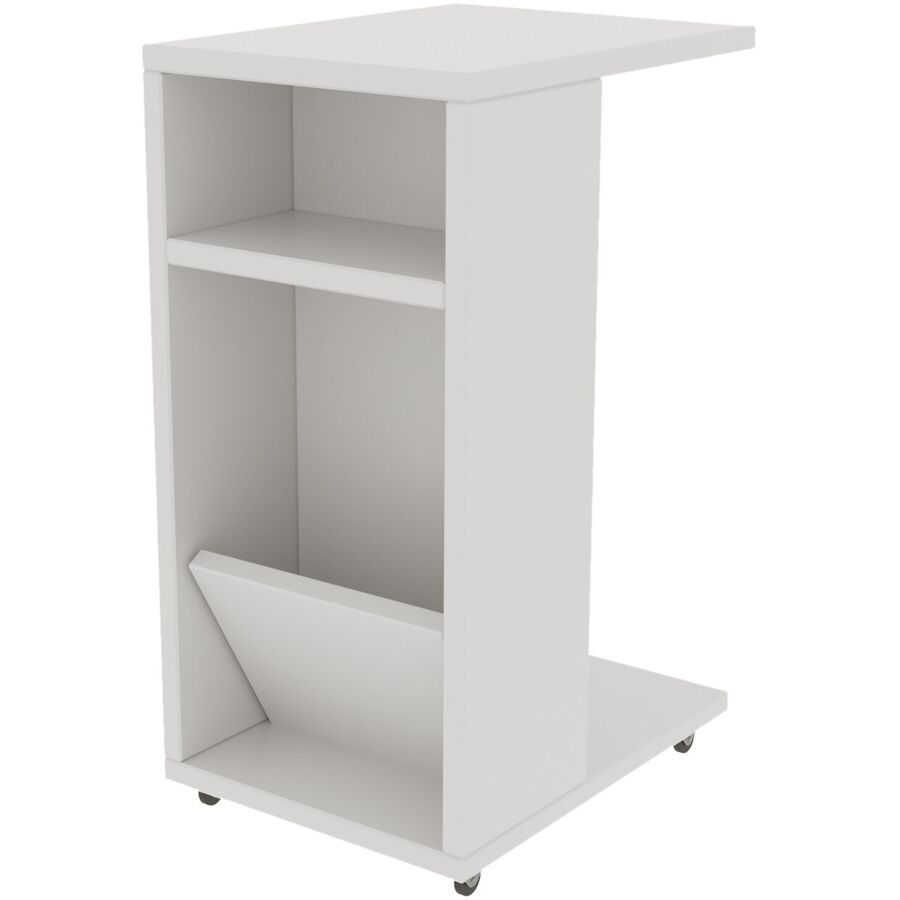 Beistelltisch Yasam Weiss Kunststoff 63 cm Rollbar - Material: Melamin - Beistelltisch
