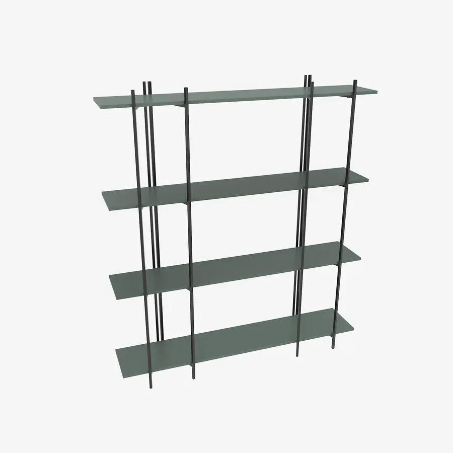 Bücherregal Yemek Grün Holzwerkstoff/Kunststoff 180 cm 160 cm - Material: Melaninbeschichtete Mischholz (Spanplatte) - Bücherregal
