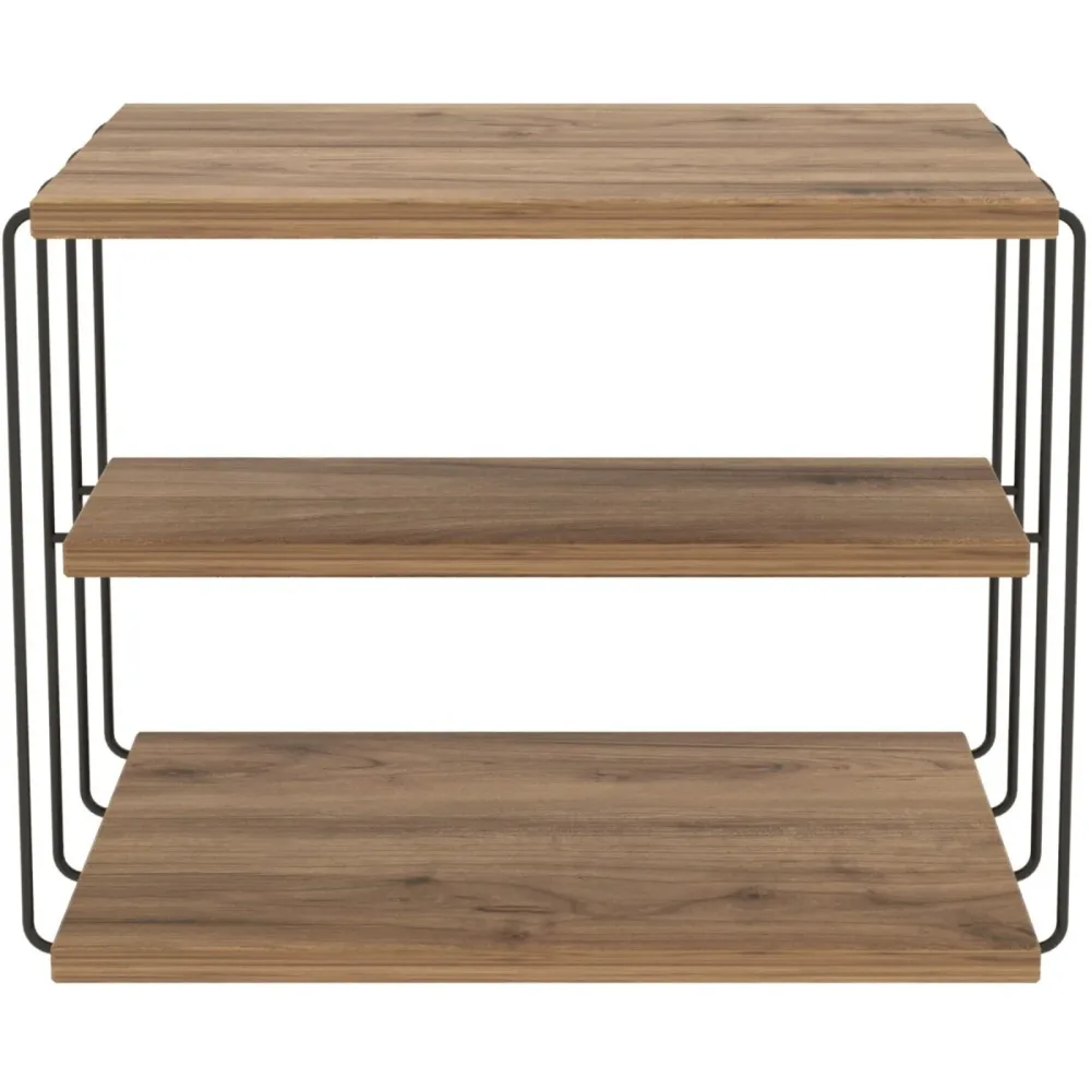 Beistelltisch Yasam Braun Kunststoff 40 cm - Farbe: Kiefer - Material: Melamin - Beistelltisch