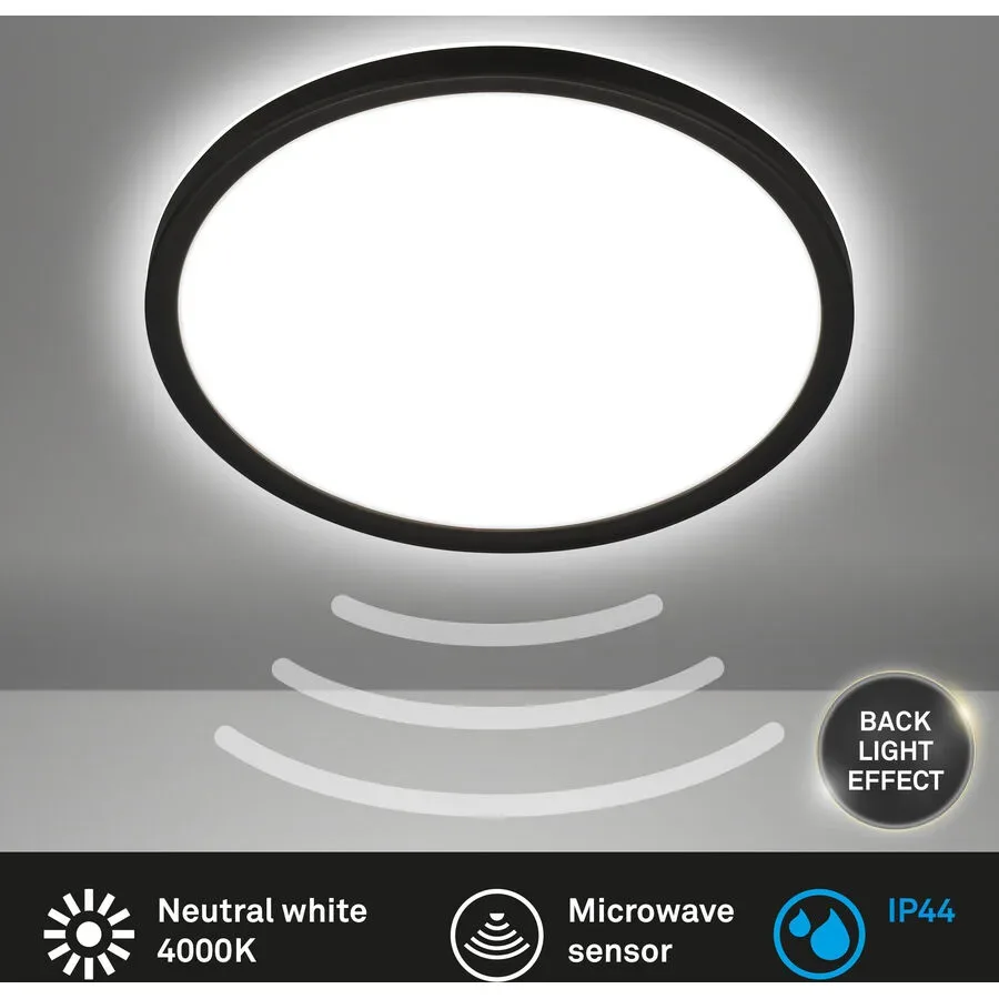 Deckenlampe Telefunken Schwarz Kunststoff 29 cm 3 cm - LED - Lichtfarbe: Helles Neutralweiss - Deckenlampe- LED Energiesparlampe
