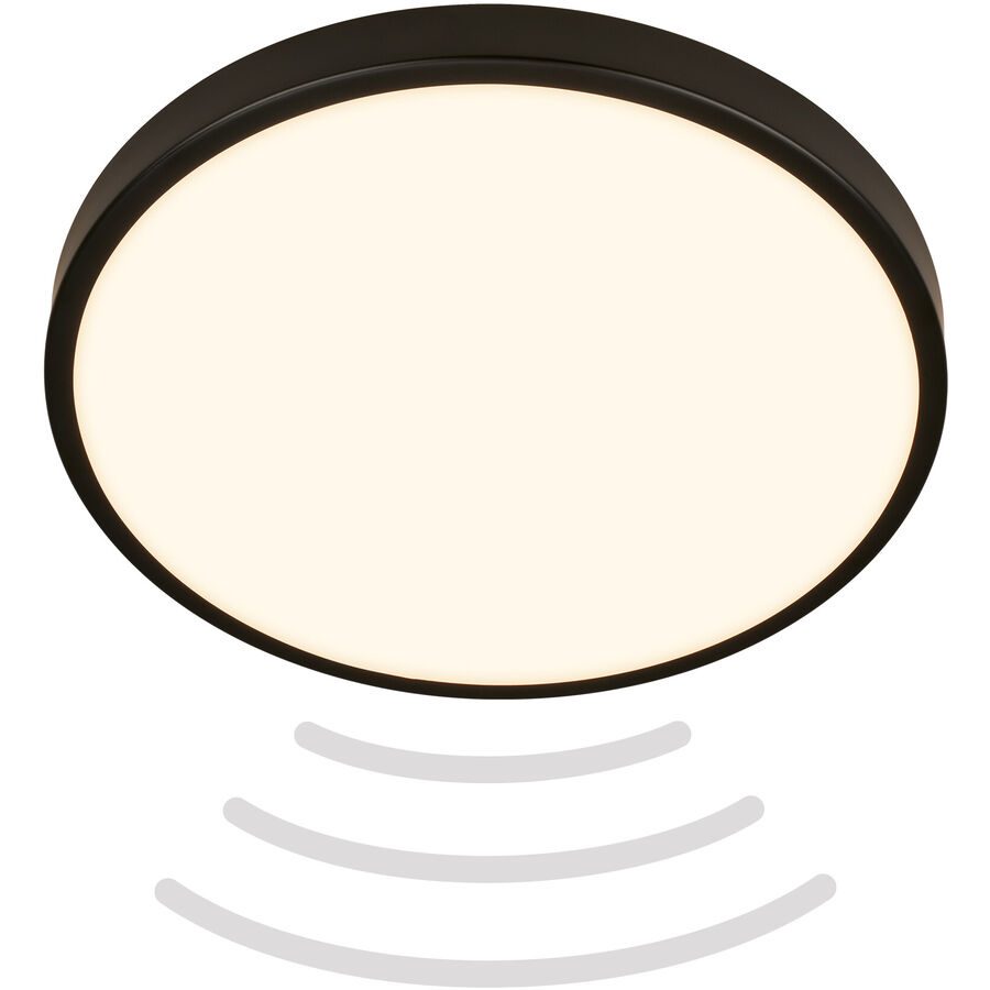 Deckenlampe Telefunken Schwarz Kunststoff 29 cm 6.5 cm - LED - Lichtfarbe: Warmweiss - Deckenlampe- LED Energiesparlampe