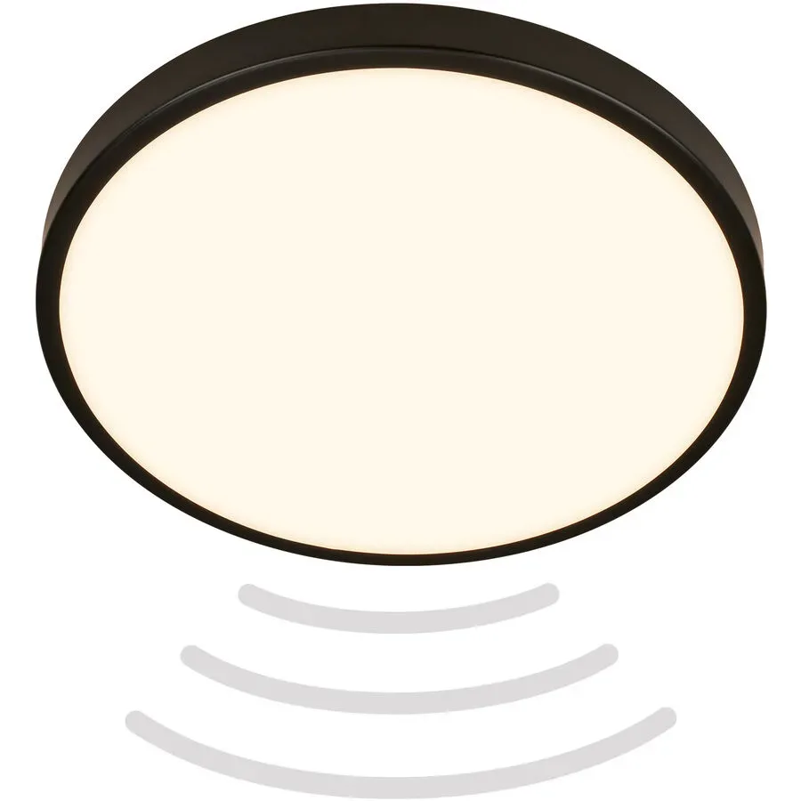 Deckenlampe Telefunken Schwarz Kunststoff 29 cm 6.5 cm - LED - Lichtfarbe: Warmweiss - Deckenlampe- LED Energiesparlampe