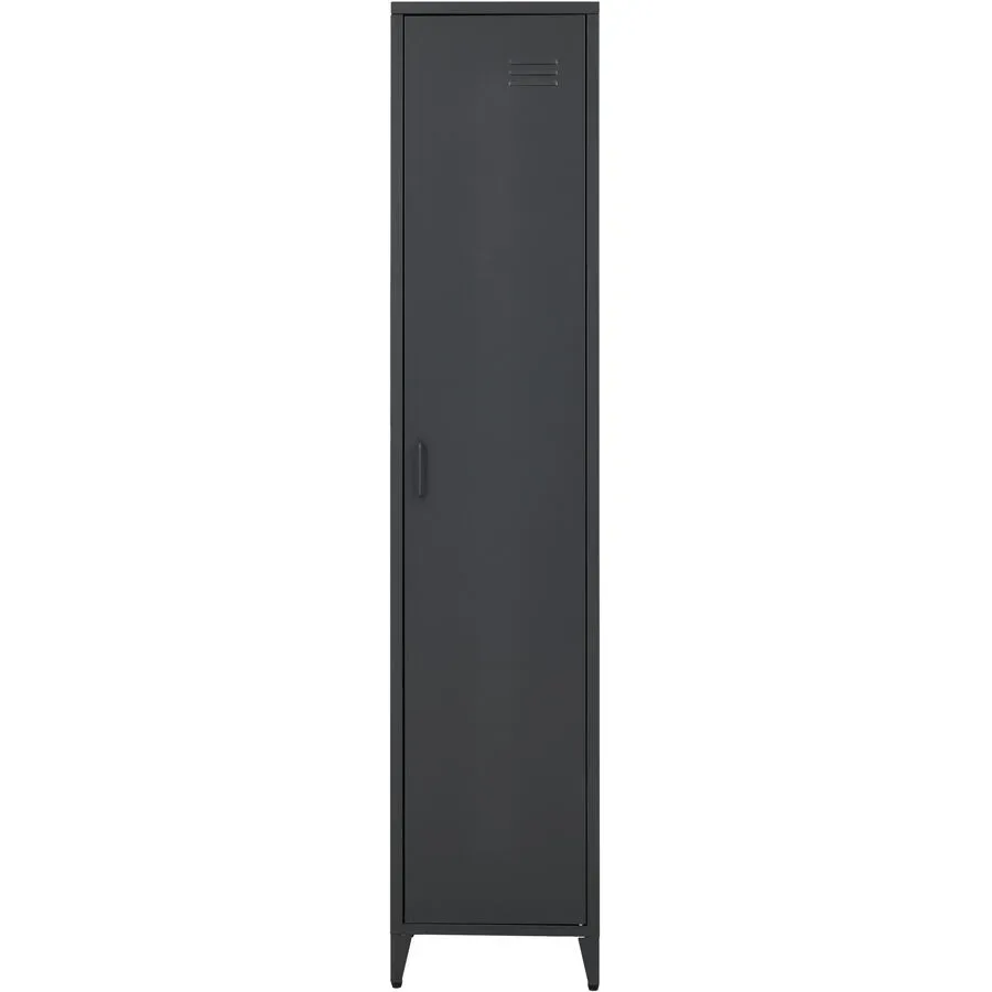 Garderobenschrank Kalia Grau Metall 38 cm 180 cm - Farbe: anthrazit - Garderobenschrank