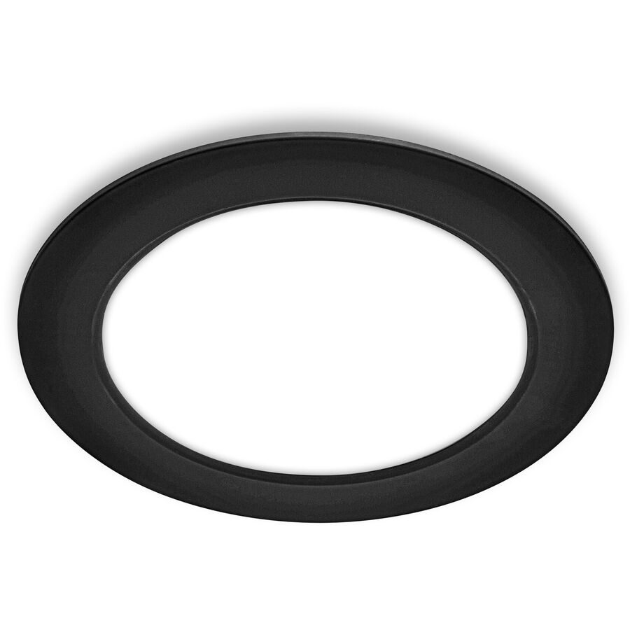 Einbaustrahler Norja Kunststoff schwarz Ø 17cm - LED - Lichtfarbe: Helles Neutralweiss - Einbaustrahler- LED Energiesparlampe