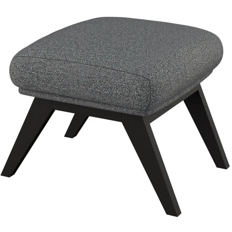 Hocker Halani Blau Stoff 41 cm 54 cm - Farbe: Navy Blue - Hocker