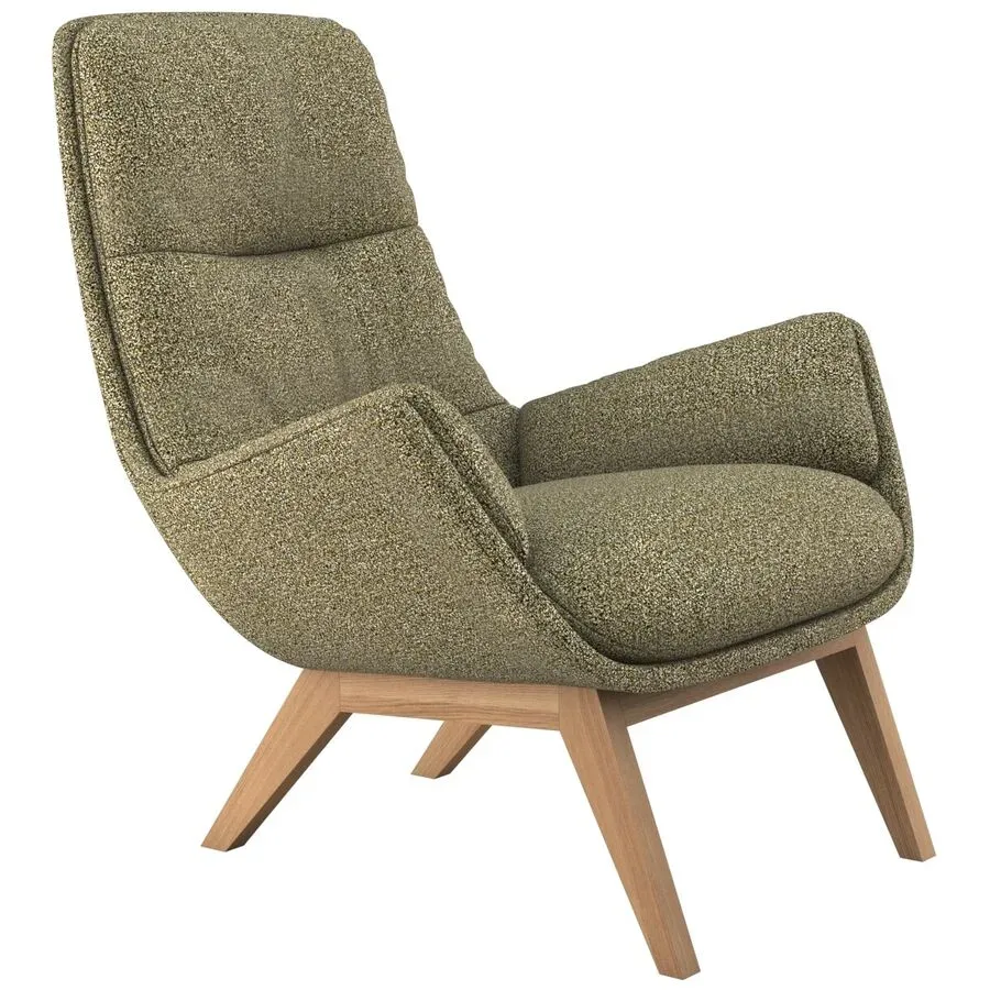 Sessel Halani Grün Stoff 93 cm 84 cm - Farbe: Olivgrün - Sessel