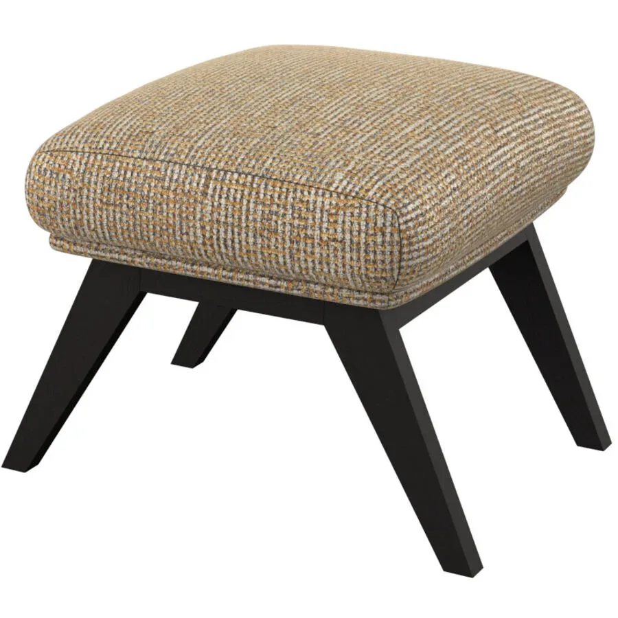 Hocker Halani Gelb Stoff 41 cm 54 cm - Farbe: honiggelb - Hocker