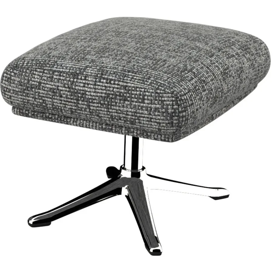 Hocker Halani Grau Stoff/Polyester 41 cm 54 cm - Farbe: granit - Material: Stoff, polyester - Hocker