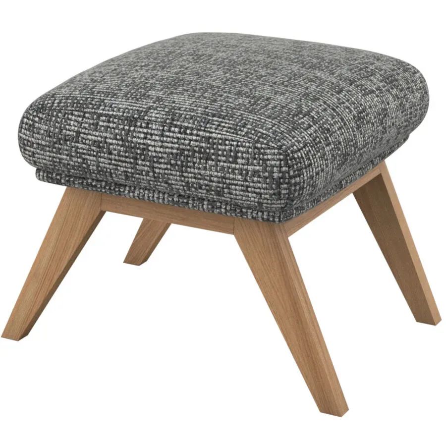 Hocker Halani Grau Stoff 41 cm 54 cm - Farbe: granit - Hocker