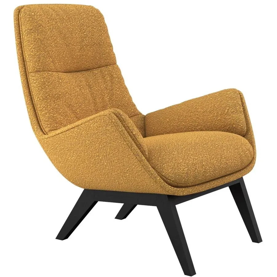 Sessel Halani Gelb Stoff 93 cm 84 cm - Farbe: senf - Sessel