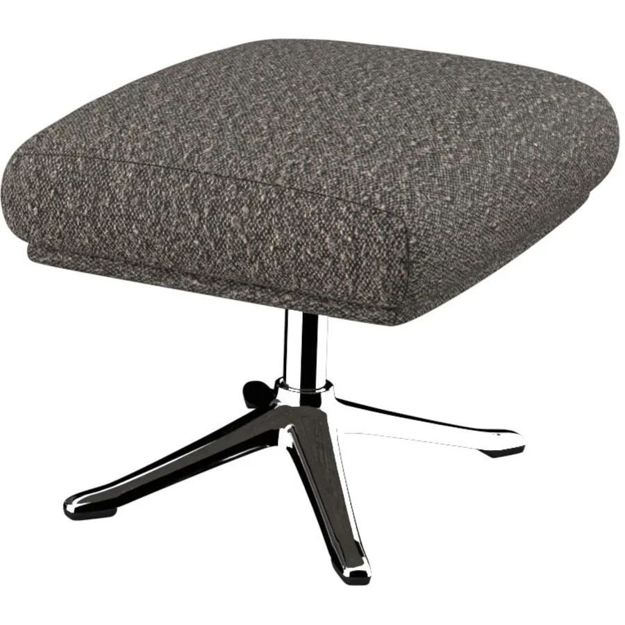 Hocker Halani Braun Stoff 41 cm 54 cm - Farbe: nougat - Hocker
