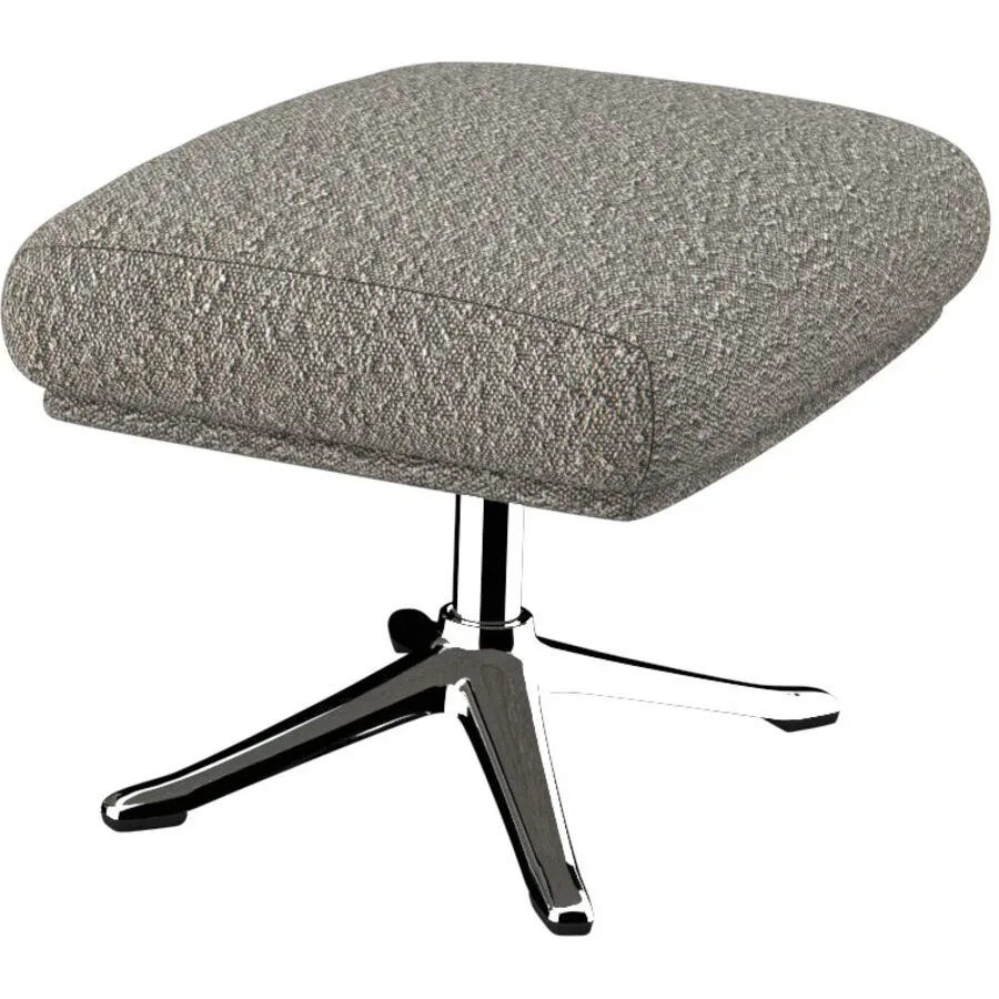 Hocker Halani Braun Stoff 41 cm 54 cm - Farbe: Macchiato - Hocker