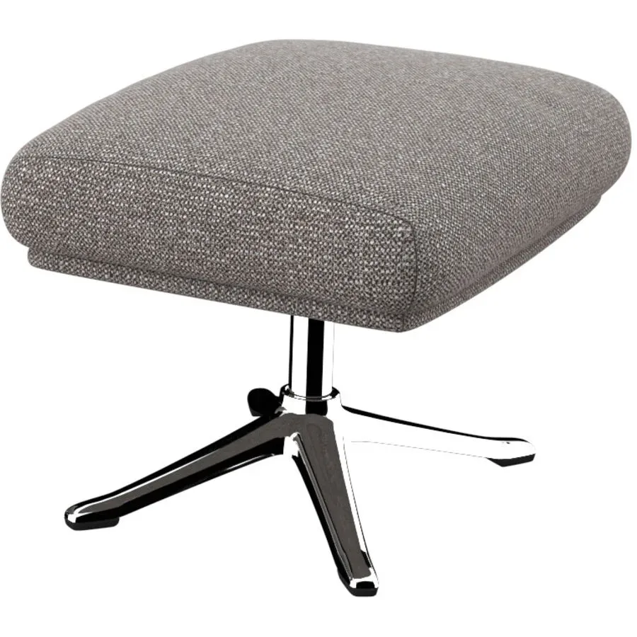 Hocker Halani Braun Stoff 41 cm 54 cm - Farbe: Macchiato - Hocker