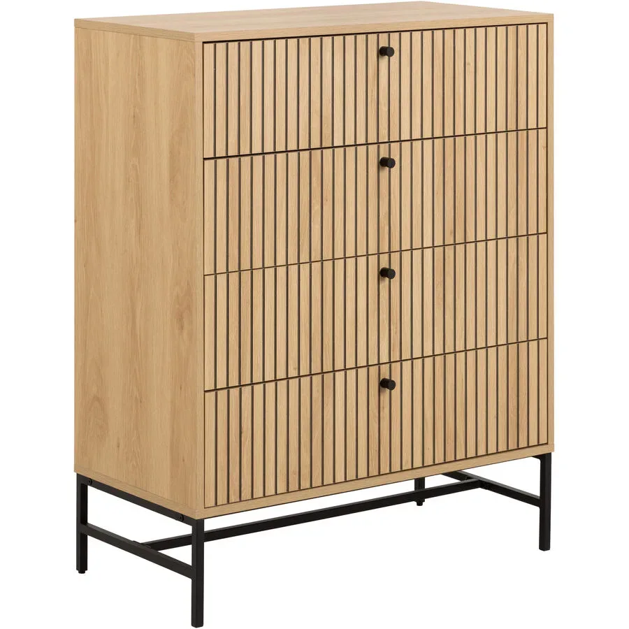 Kommode Albany Braun MDF 80.6 cm 40 cm - Farbe: natur - Kommode