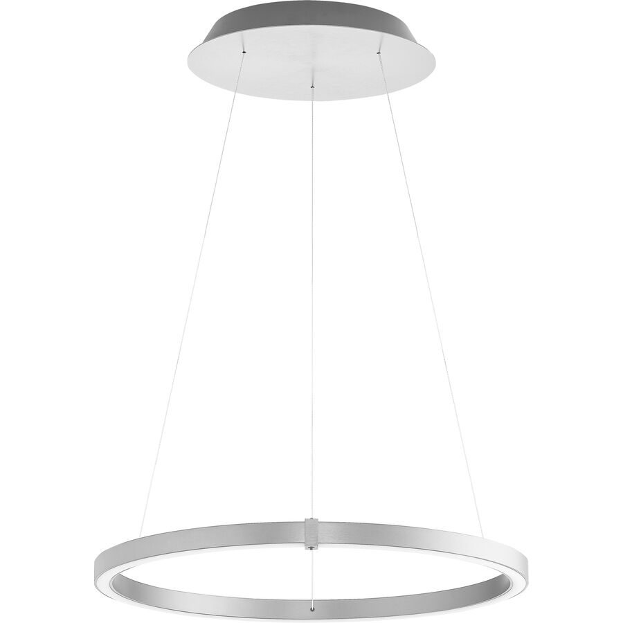 Designer-Pendellampe Bankamp Line aluminium matt 63 cm - LED - Lichtfarbe: Extra warmweiss - Material: Aluminium/Acryl - Designer-Pendellampe- LED