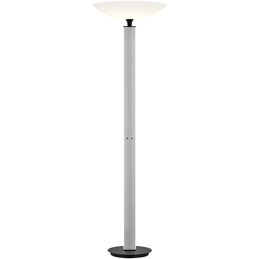 Designer-Stehlampe Bankamp Logan aluminium matt dimmbar H 180 cm - LED - Lichtfarbe: Extra warmweiss - Material: Aluminium/Acryl - Designer-Stehlampe-