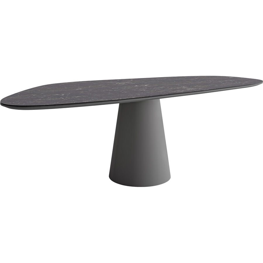 Tisch Cinto Grau/Schwarz Keramik 108.5 cm - Farbe: anthrazit - Tisch
