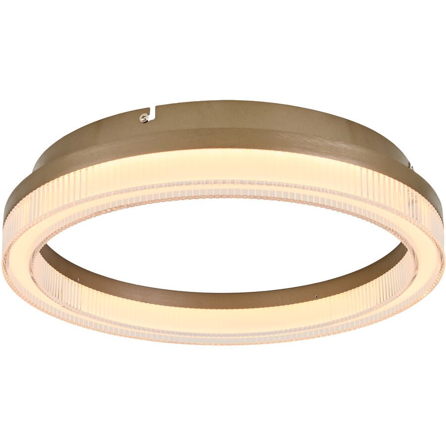 Deckenlampe Gallia Aluminium/Acryl grau gebürstet Ø40cm - LED - Deckenlampe