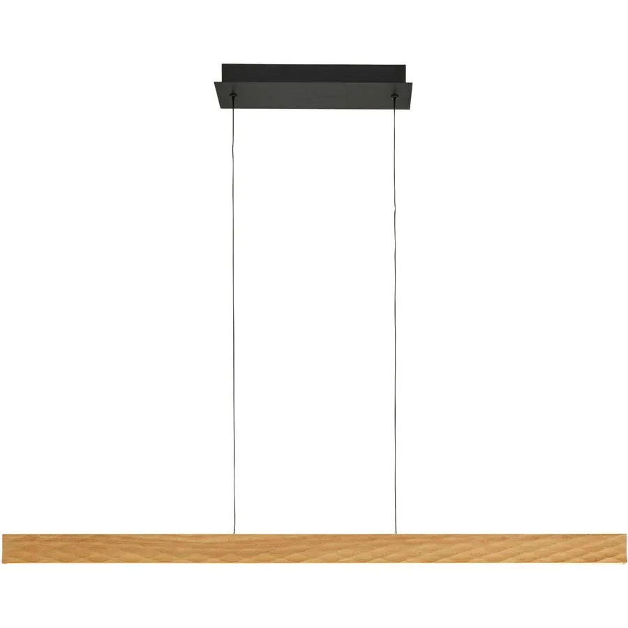 Pendellampe Tisoi Metall/Holz oak 115.5cm - LED- LED Energiesparlampe