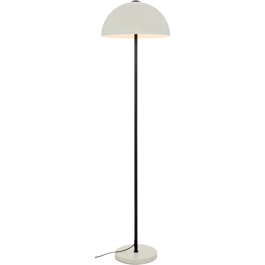 Stehlampe Kyoto Kunststoff/Metall grau E27 - Stehlampe