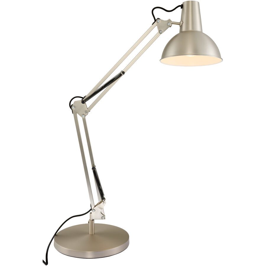 Tischlampe Pollino Metall nickel matt E27 - Tischlampe