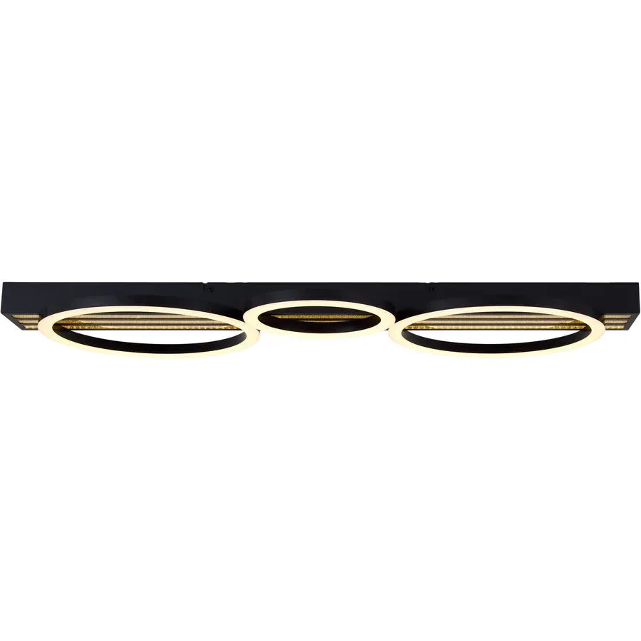 Deckenlampe Kaela Metall/Kunststoff schwarz 51W LED - LED- LED Energiesparlampe