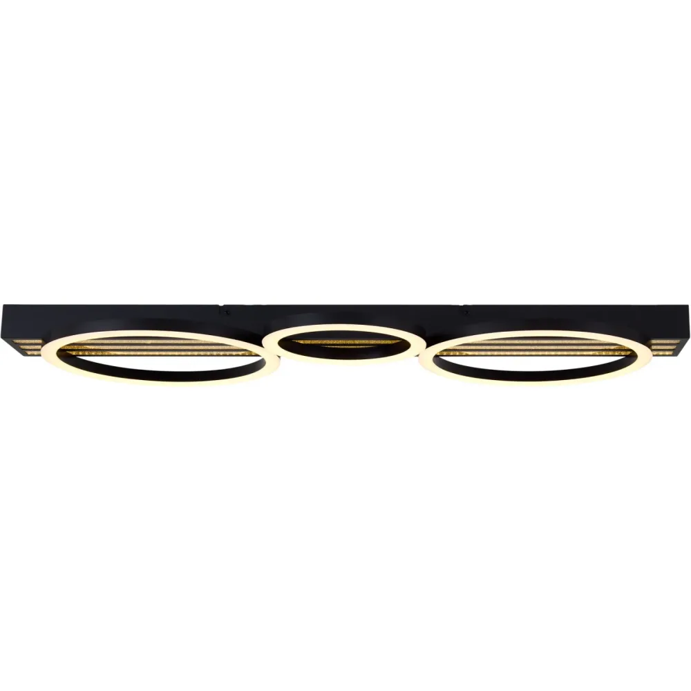 Deckenlampe Kaela Metall/Kunststoff schwarz 51W LED - LED- LED Energiesparlampe