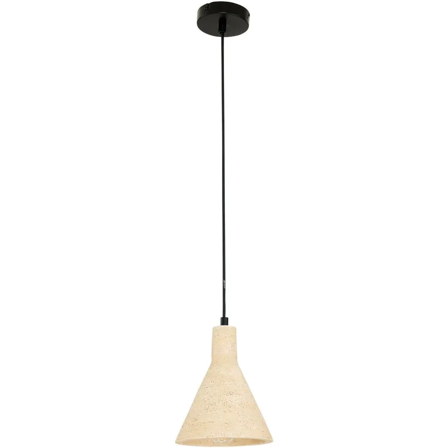 Pendellampe Lasha Travertine/Metall natur E27