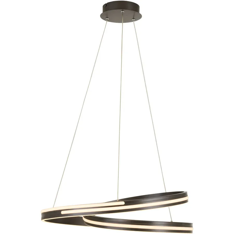 Pendellampe Rina dunkelgrau 6000 lm Dimmbar: Code B 58 cm - LED- LED Energiesparlampe