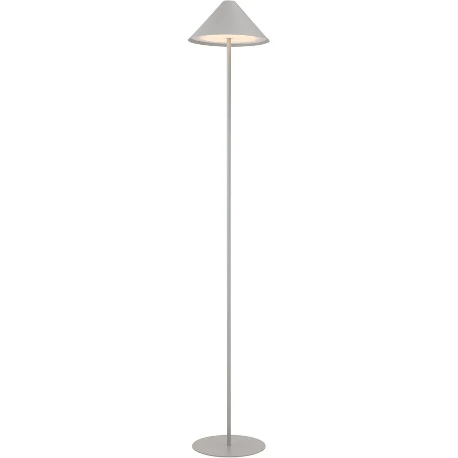Stehlampe Jolien Metall/Acryl hellgrau matt 4W LED - LED- LED Energiesparlampe