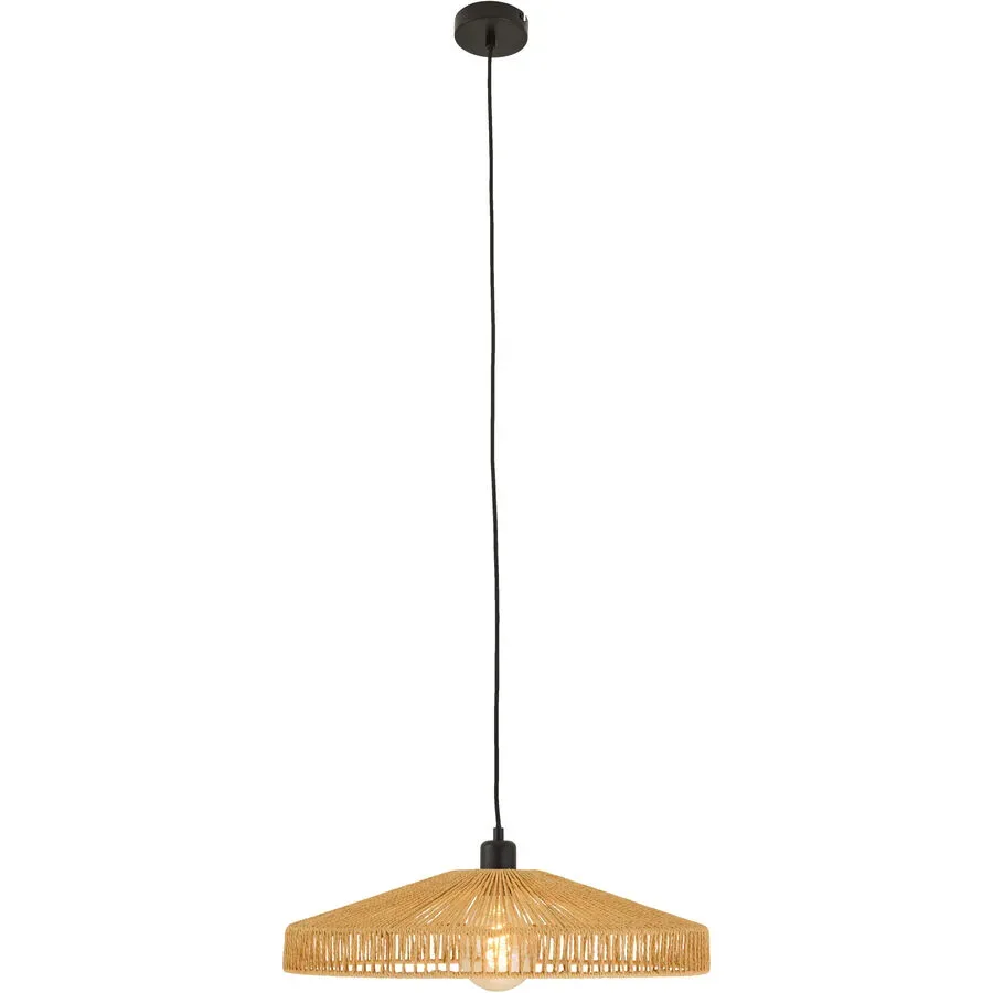 Pendellampe Nuno Papierseil natur Ø 50cm E27
