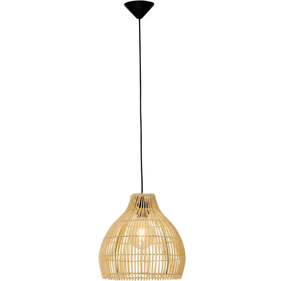 Pendellampe Juba Metall/Rattan Natur Ø 30cm E27