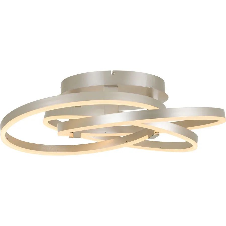 Deckenlampe Don Aluminium nickel Ø 70cm 60W LED - LED- LED Energiesparlampe