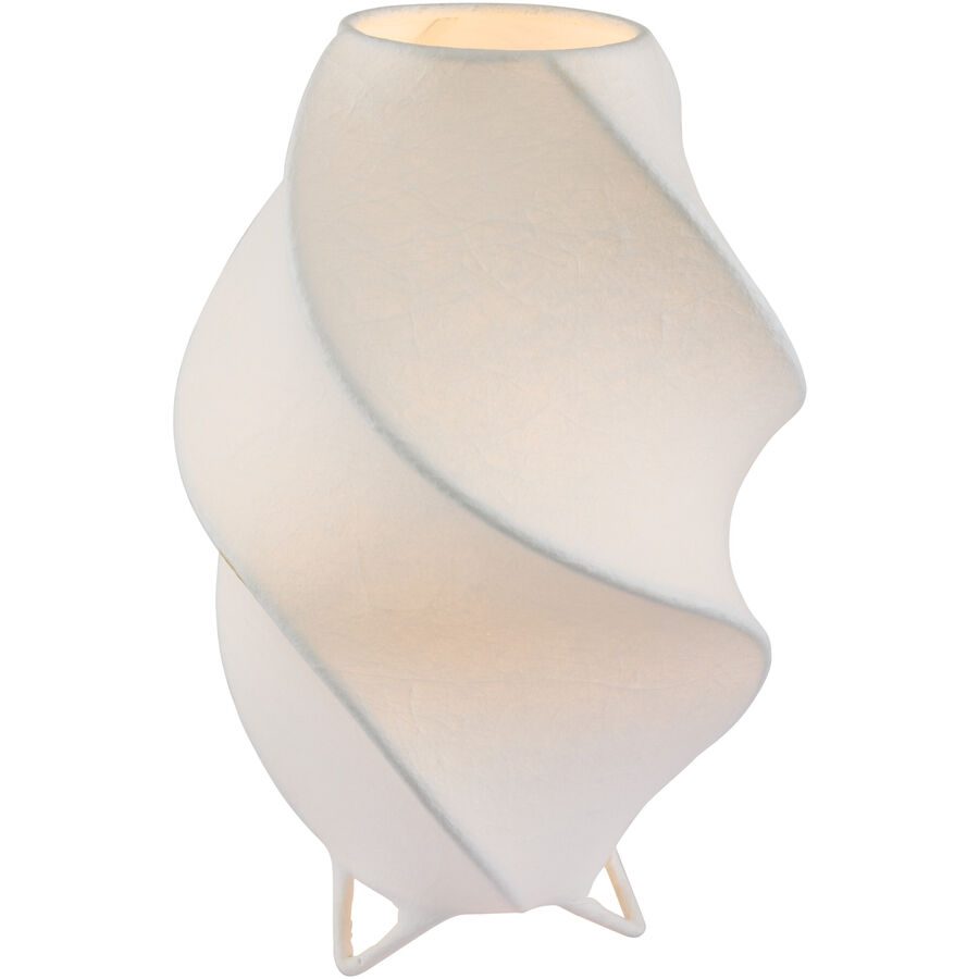 Tischlampe Sambia Metall/Seide weiss Ø 30cm E27 - Tischlampe
