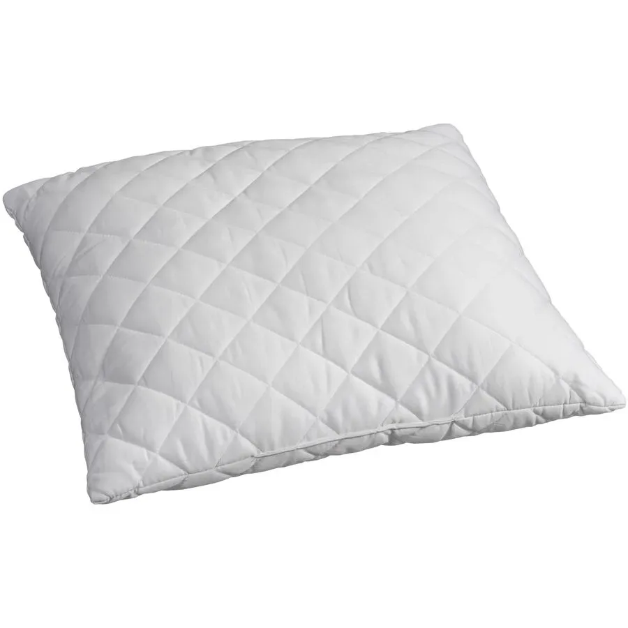 Billerbeck Kissen Leni Weiss Polyester 65 cm 65 cm - Material: 100% Baumwolle, Satin, versteppt mit 50% Viskose (Bambus) und 50% Polyester, Hohlfaser