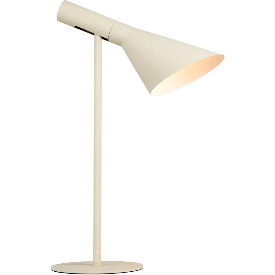 Tischlampe Arles Metall cremeweiss E27 - Farbe: cremeweiss matt