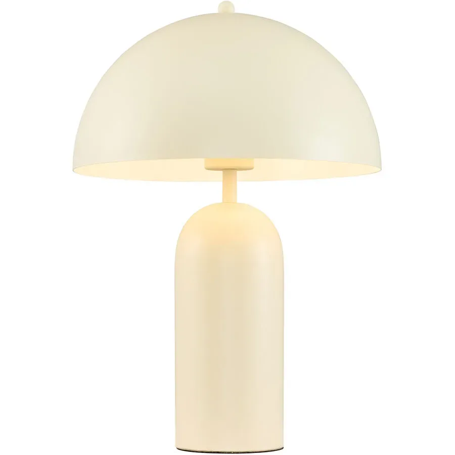 Tischlampe Campell Metall cremeweiss Ø 28cm E27
