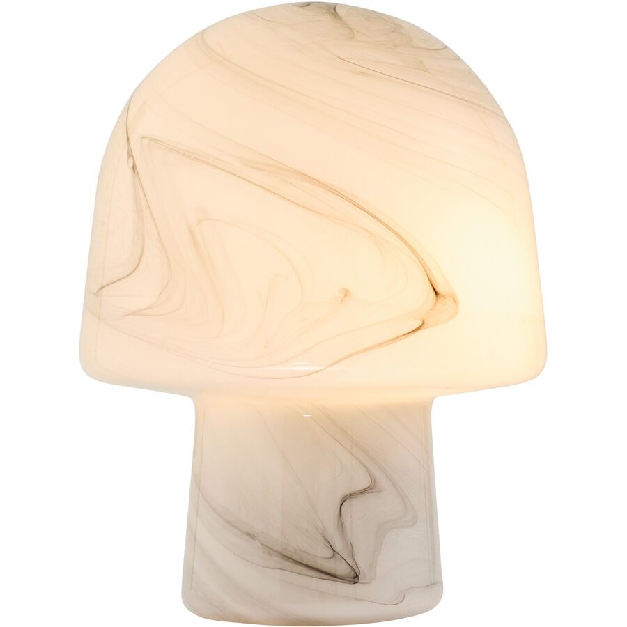 Tischlampe Forrest Glas/Metall hellgrau Ø 19.5cm E14 - Tischlampe