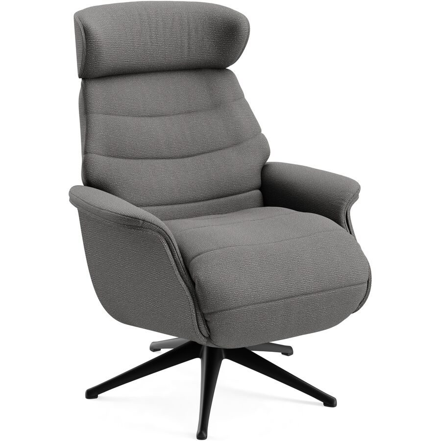 Relaxsessel Cam Grau Metall/Stoff 83 cm 88 cm - Farbe: Matino - 1036 Anthracite - Material: Stoff/Metall - Möbel Konfigurator: Traummöbel individuell