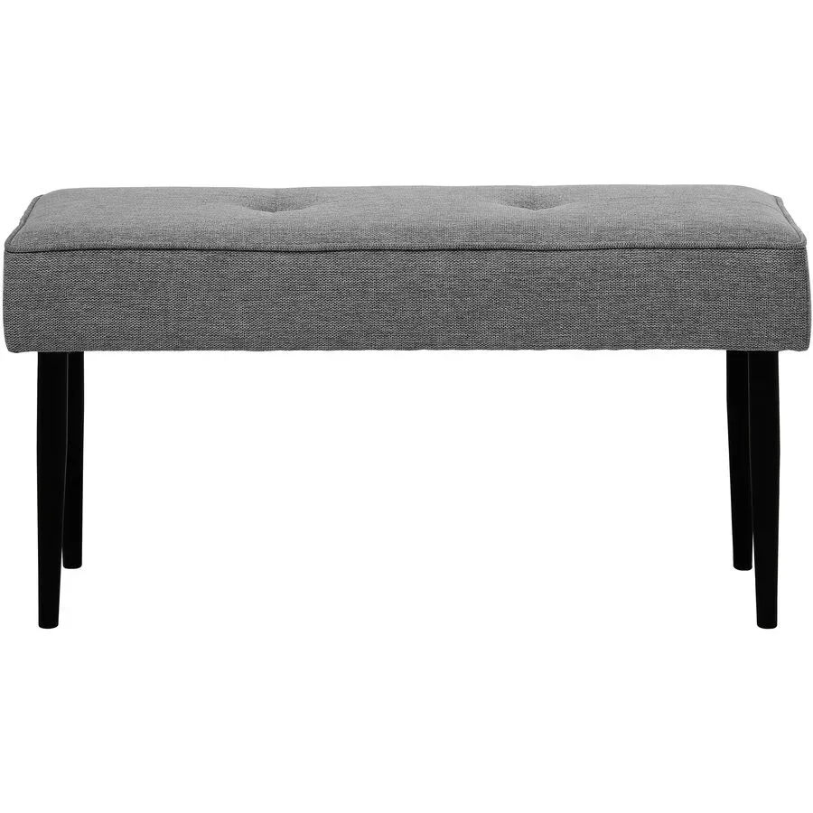 Bank Andris Grau Stoff/Metall 100 cm 48 cm - Material: Polyester/Metall - Bank