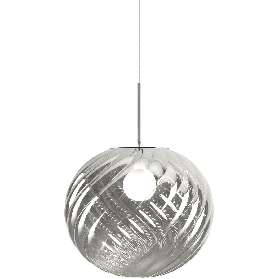 Tom Dixon Pendellampe Whirl Kunststoff silber 45cm - Material: Polycarbonat - Pendellampe