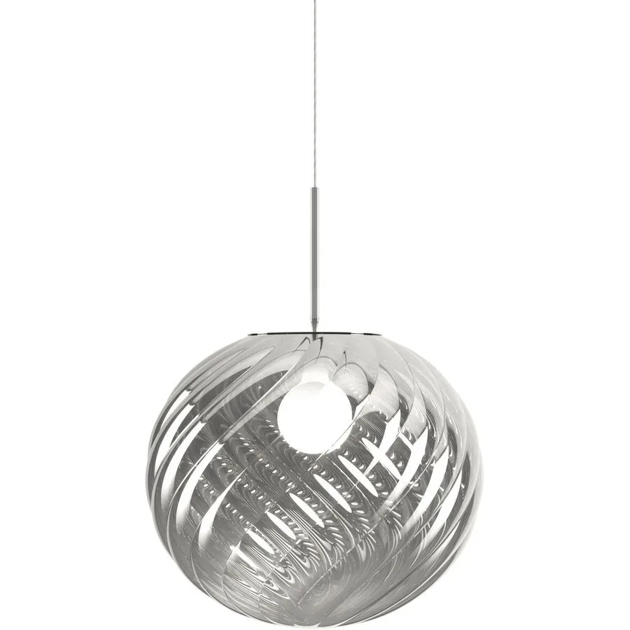 Tom Dixon Pendellampe Whirl Kunststoff silber 45cm - Material: Polycarbonat - Pendellampe