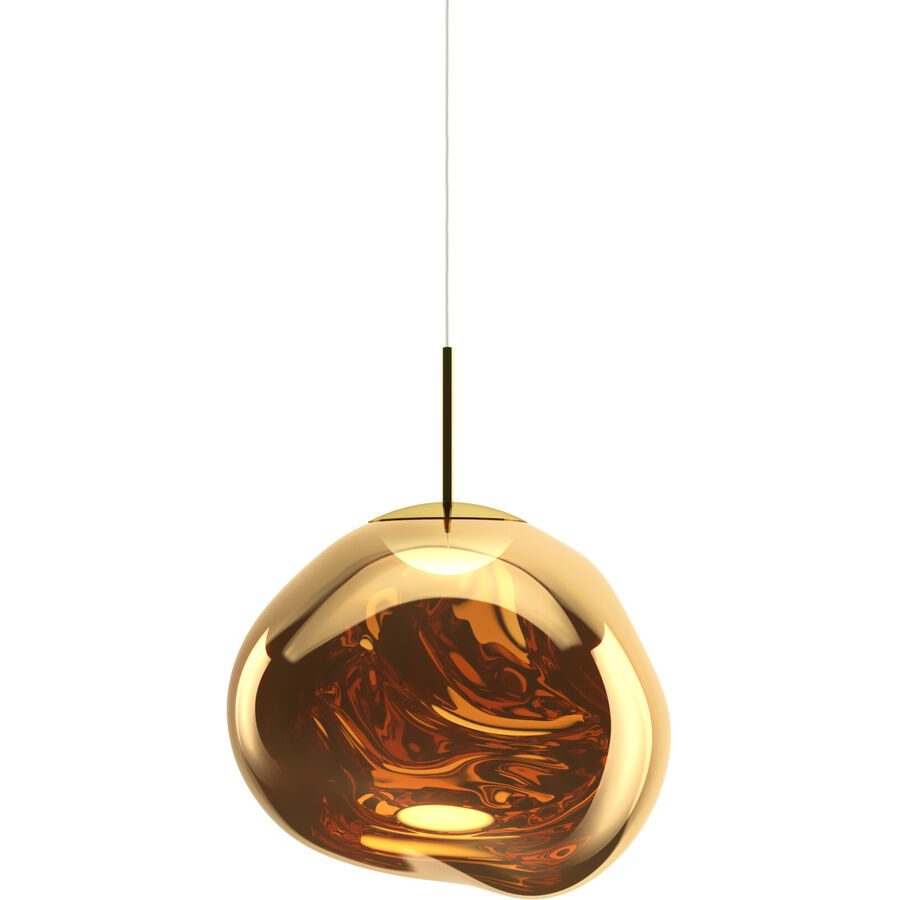 Tom Dixon Pendellampe Melt Kunststoff gold - Material: Polycarbonat - Pendellampe