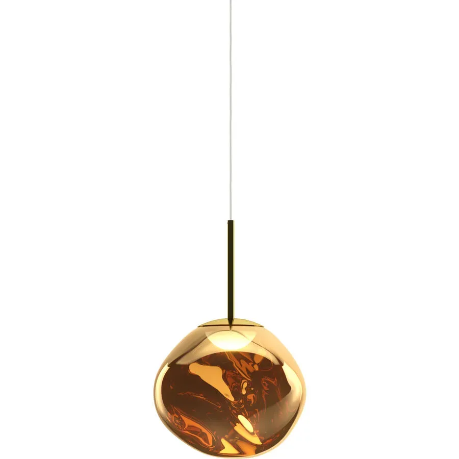 Tom Dixon Pendellampe Melt Kunststoff gold - Material: Polycarbonat - Pendellampe
