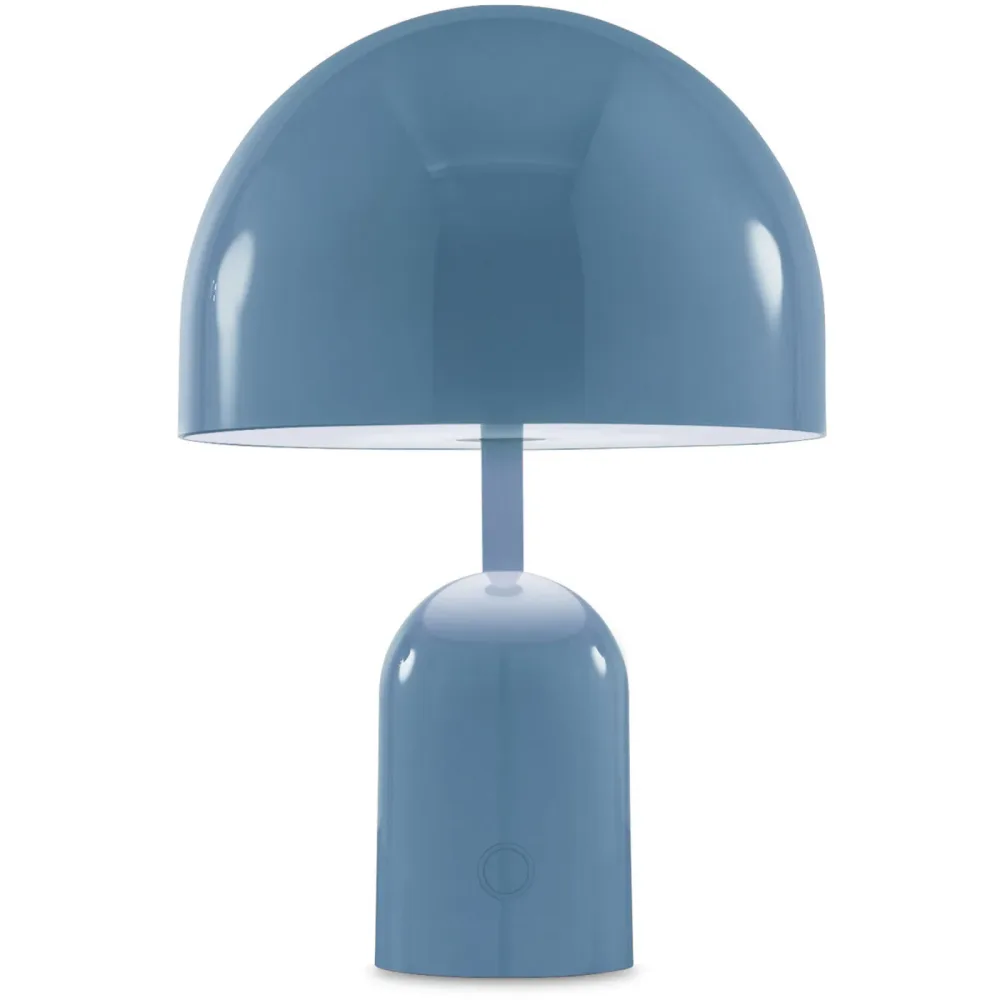 Tom Dixon Designer-Tischlampe Bell hellblau Kunststoff H 28 cm 160 lm - LED - Lichtfarbe: Warmweiss- LED Energiesparlampe