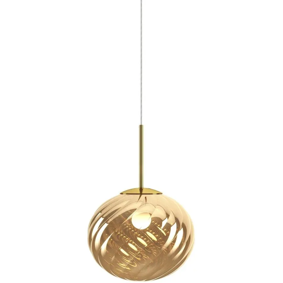 Tom Dixon Pendellampe Whirl Kunststoff gold 30cm - Material: Polycarbonat - Pendellampe
