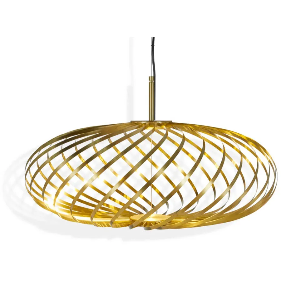 Tom Dixon Pendellampe Spring Edelstahl messing - LED - Lichtfarbe: Warmweiss - Pendellampe- LED Energiesparlampe